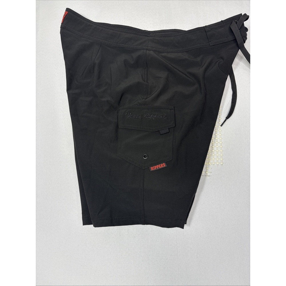 Maui Rippers Women's  Black Board Shorts With Side Pocket Size 8